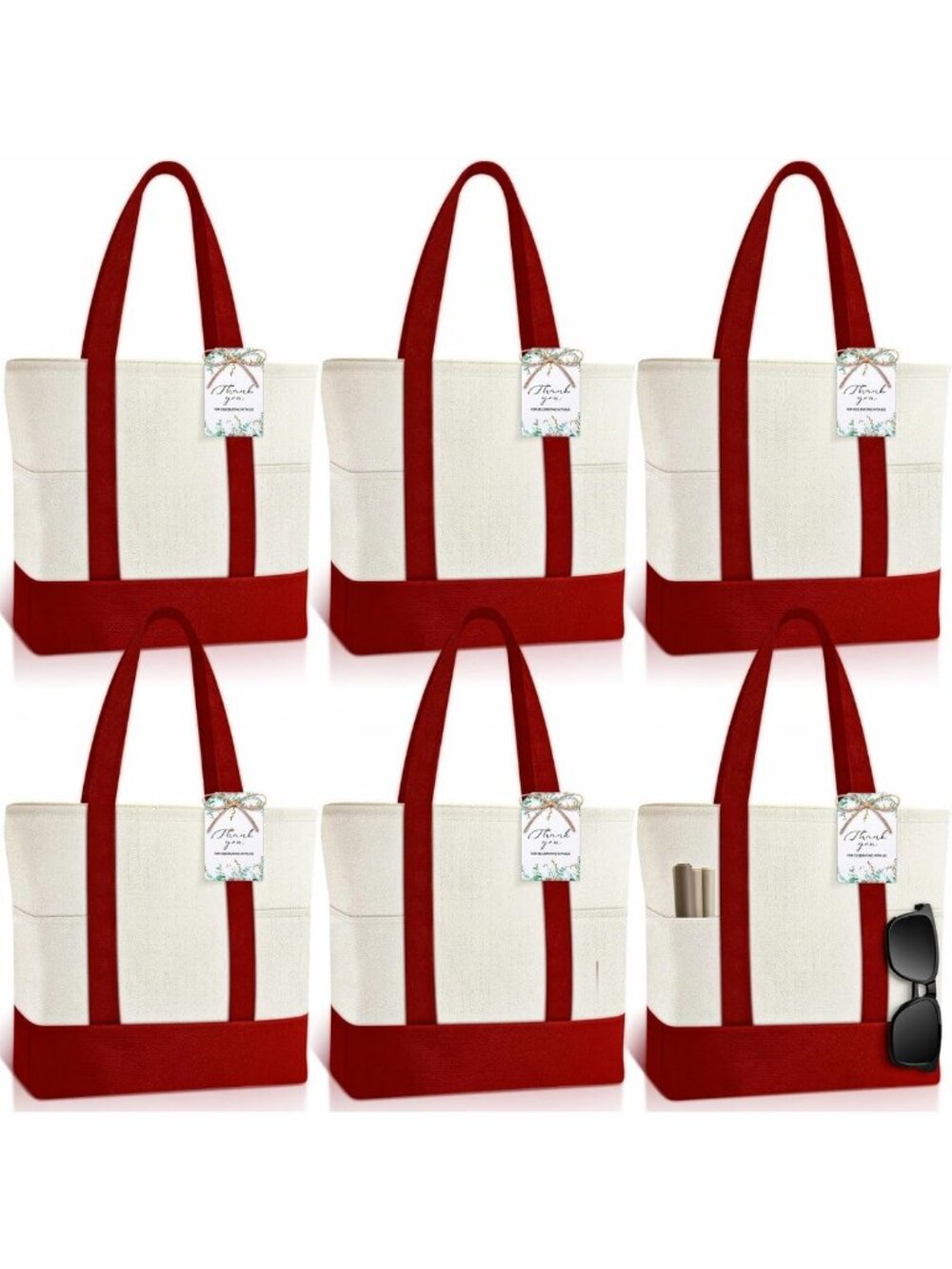 Stylish Mini Canvas Tote Bag with 2 Pockets - Perfect for Everyday Use!